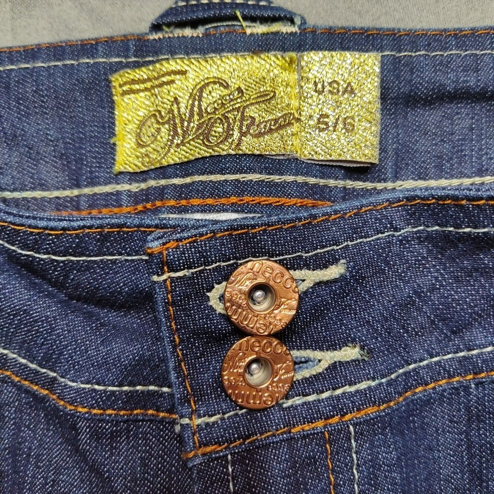 MECCA Femme Women Juniors Size 5/6 Blue Stretch Denim 24" Ankle Jeans - Picture 7 of 12